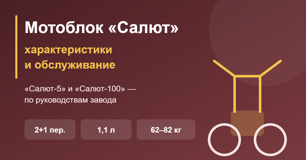 Мотоблок Салют: характеристики и обслуживание — обложка